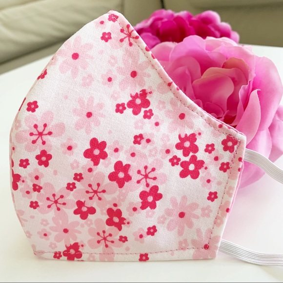 3 for $25 Triple Layer Handmade Face Mask floral - Picture 1 of 4